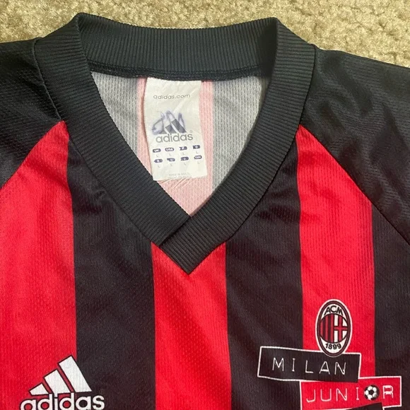 Adidas Milan Junior Striped Style Jersey from the 2000s - Picture 3 of 3
